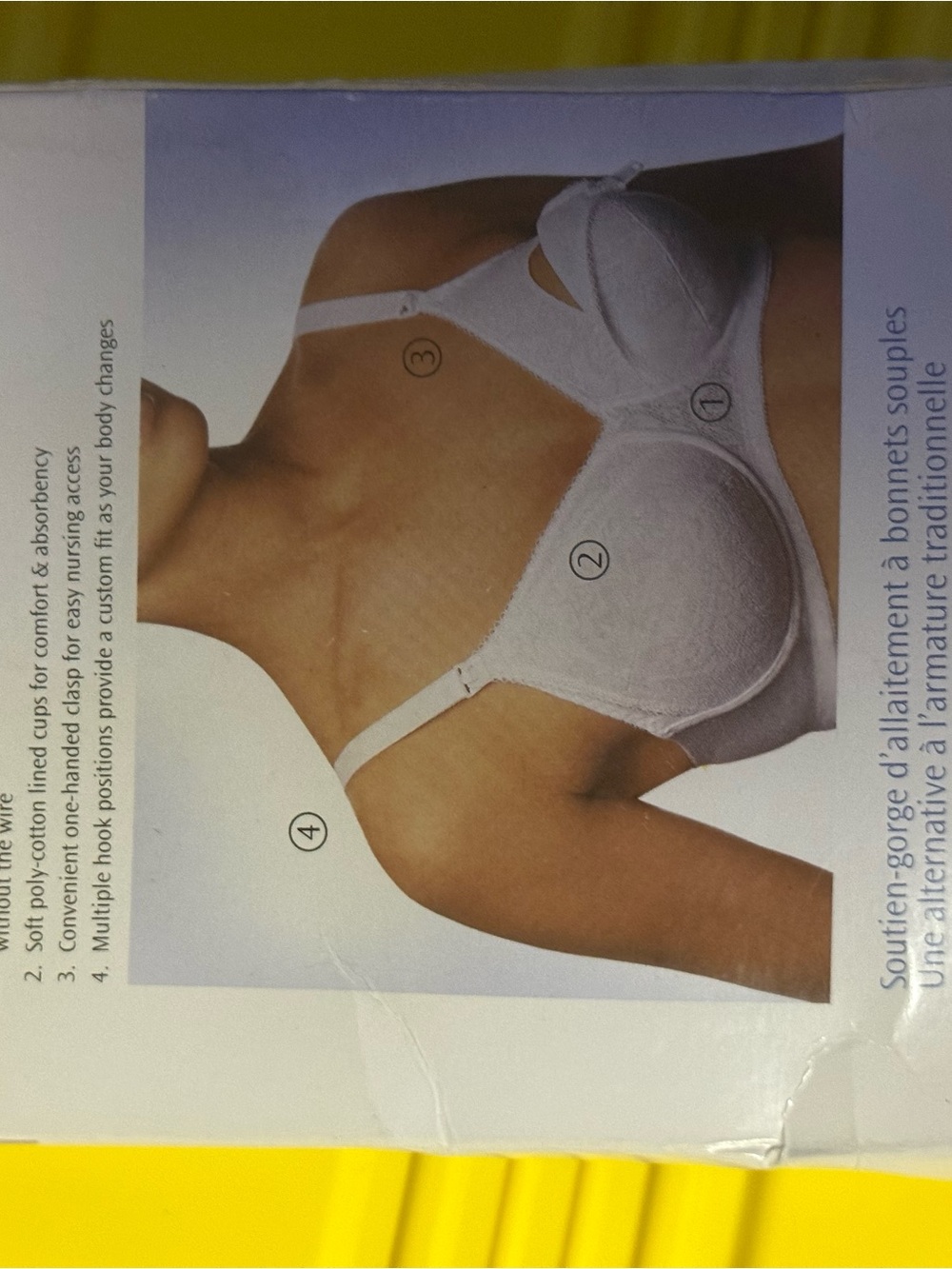 Soft Support White Nursing Bra with Adjustable Straps